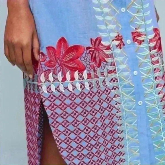 Anthropologie Lilka Estina Embroidered Midi Dress - Picture 3 of 4